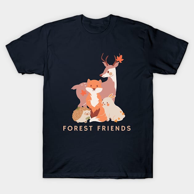 Forest Friends T-Shirt by Aesthetic Machine